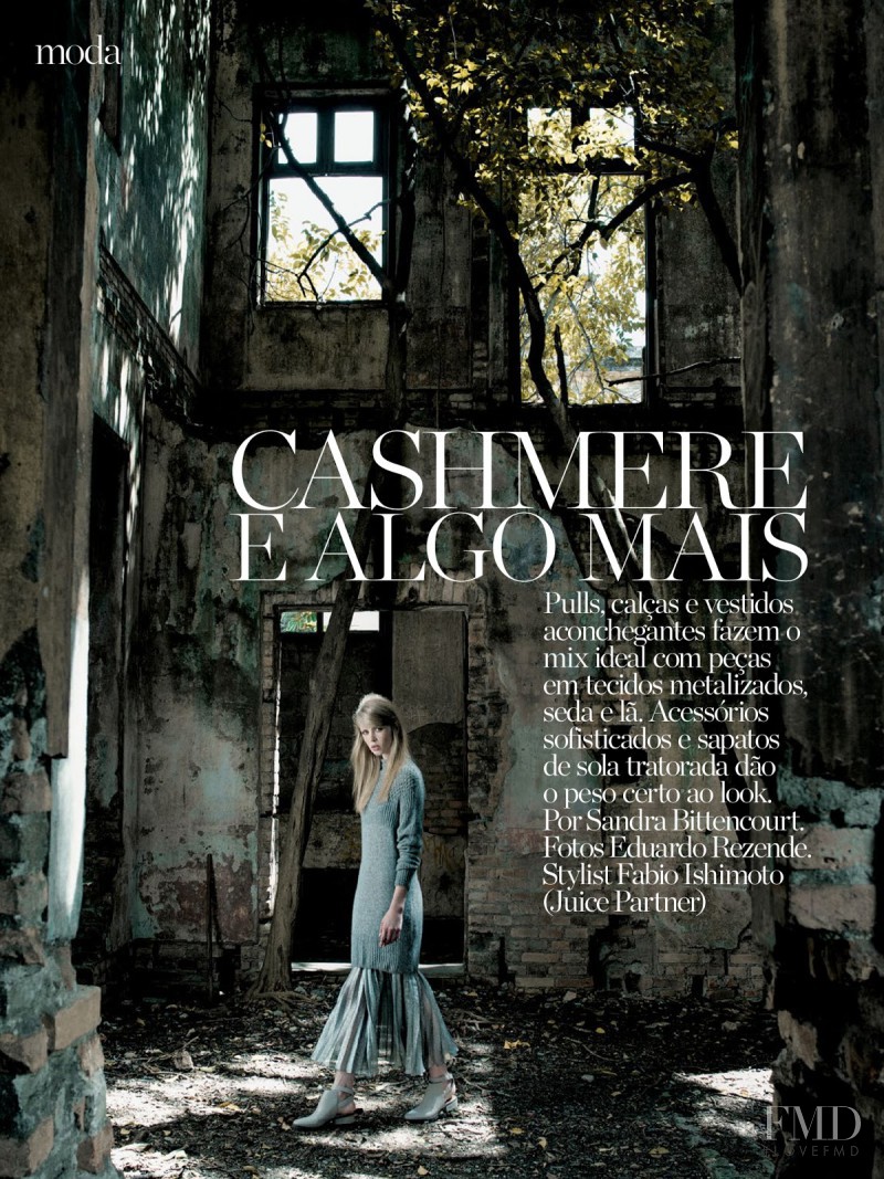 Daniela Witt featured in Cashmere E Algo Mais, May 2014