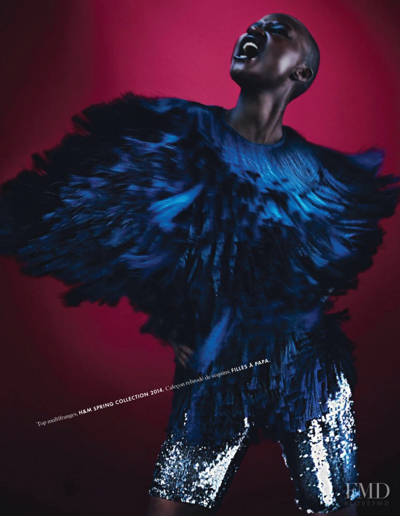 Ataui Deng featured in Grand Bleu, May 2014