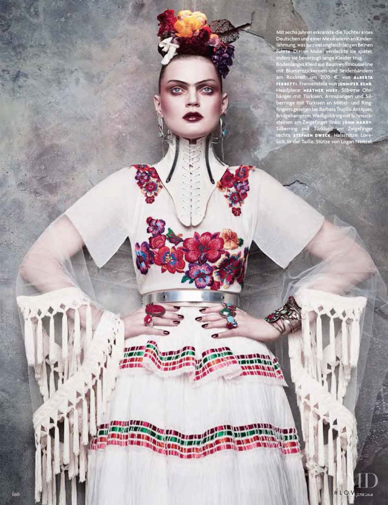 Guinevere van Seenus featured in Frida Kahlo, June 2014