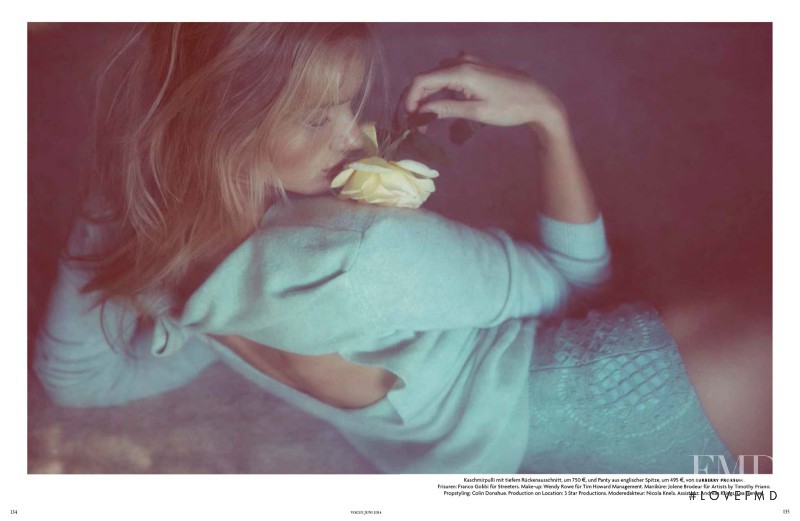 Rosie Huntington-Whiteley featured in English Rose, June 2014