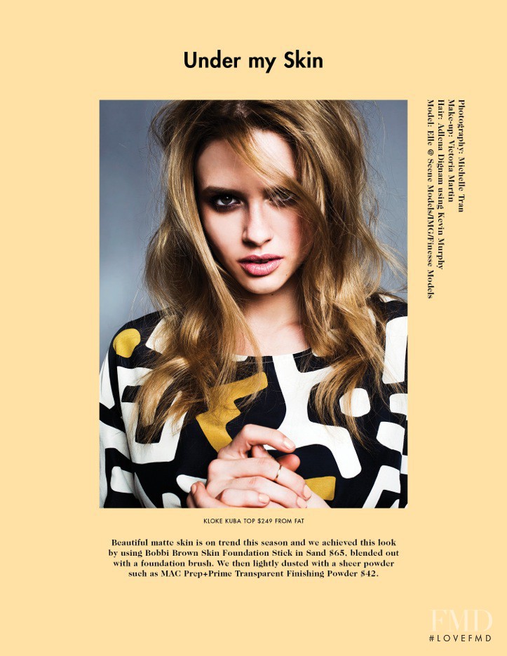 Elle Brittain featured in Under my Skin, May 2014