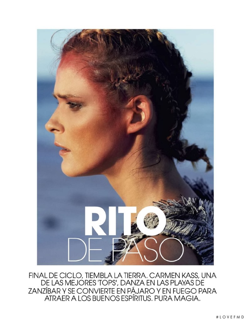 Carmen Kass featured in Rito De Paso, June 2014