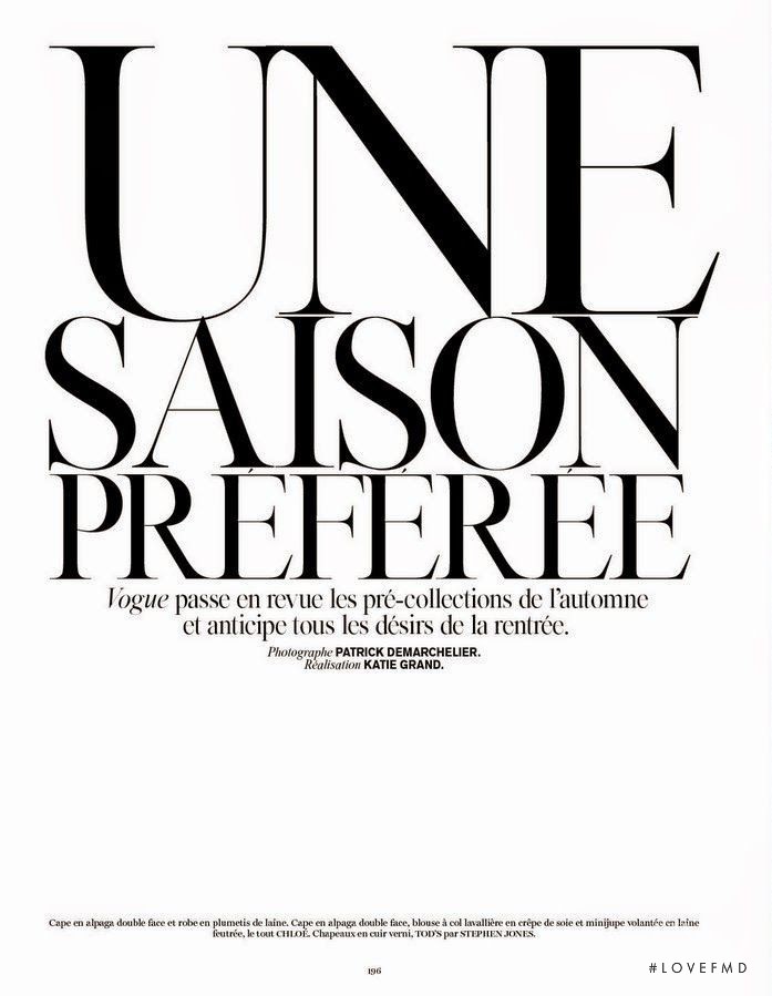 Une Saison Préférée, June 2014