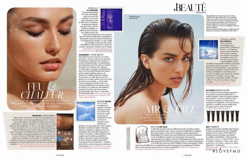 Andreea Diaconu featured in Élémentaire, June 2014