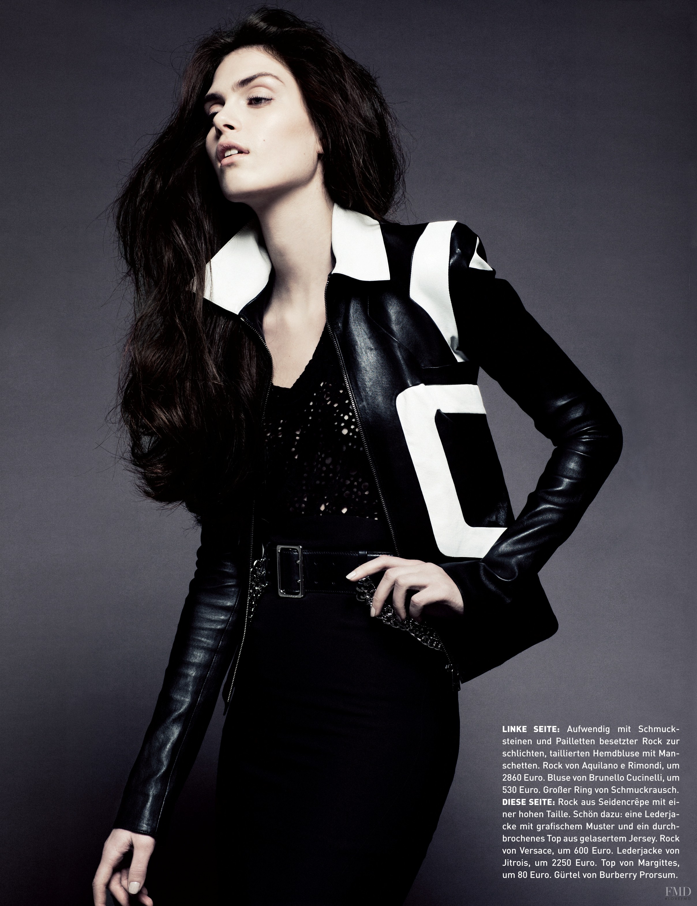 Rock & Top in Madame with Maria Palm wearing Versace,Burberry Prorsum ...