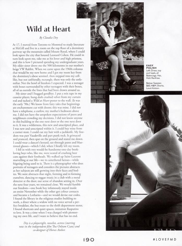 Marie-Eve Bergeron featured in Moving Pieces, November 2013