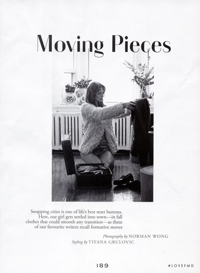 Marie-Eve Bergeron featured in Moving Pieces, November 2013