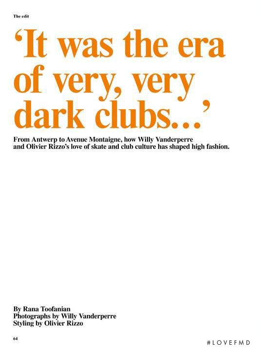 It was the era of very,very, dark clubs..., June 2014