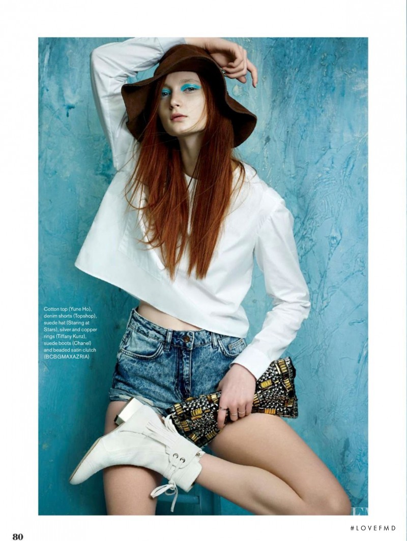 Sophie Touchet featured in Cool Blue, July 2014