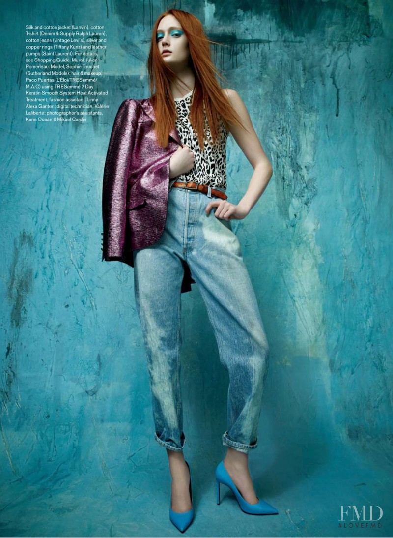 Sophie Touchet featured in Cool Blue, July 2014