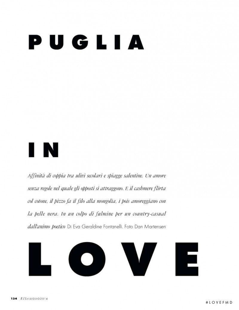 Josephine Skriver featured in Puglia In Love, July 2014