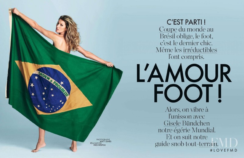 Gisele Bundchen featured in L\'amour Foot!, June 2014