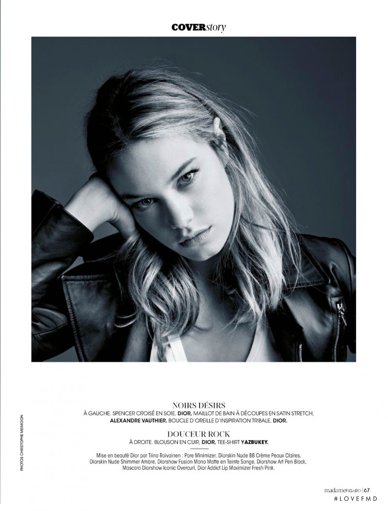 Camille Rowe featured in French Flower, June 2014