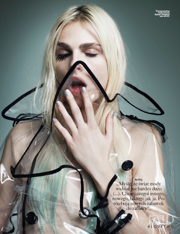 Andrej Pejic featured in Mr. Unisex, March 2011