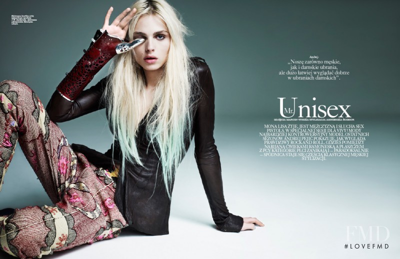 Andrej Pejic featured in Mr. Unisex, March 2011