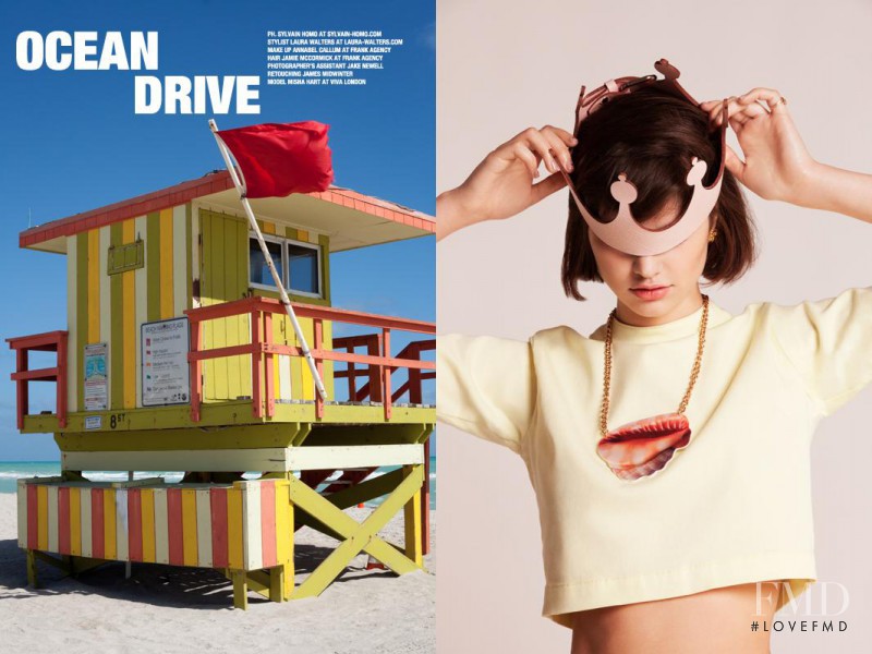 Misha Hart featured in Ocean Drive, February 2014