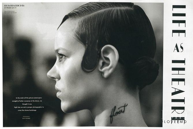 Freja Beha Erichsen featured in Life as Theater, March 2011