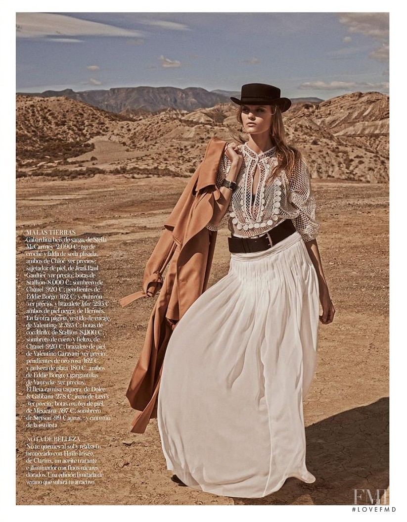 Duelo Al Sol in Vogue Spain with Kate Grigorieva wearing Chanel,Hermes ...