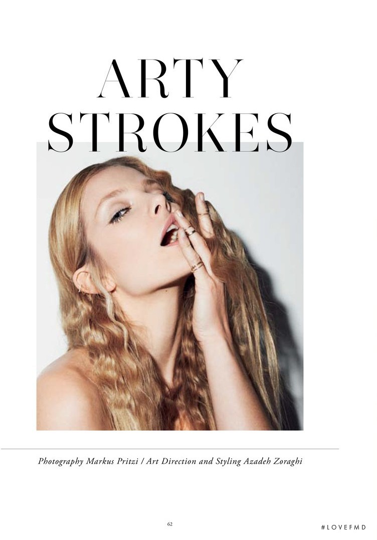 Eniko Mihalik featured in Arty Strokes, June 2014