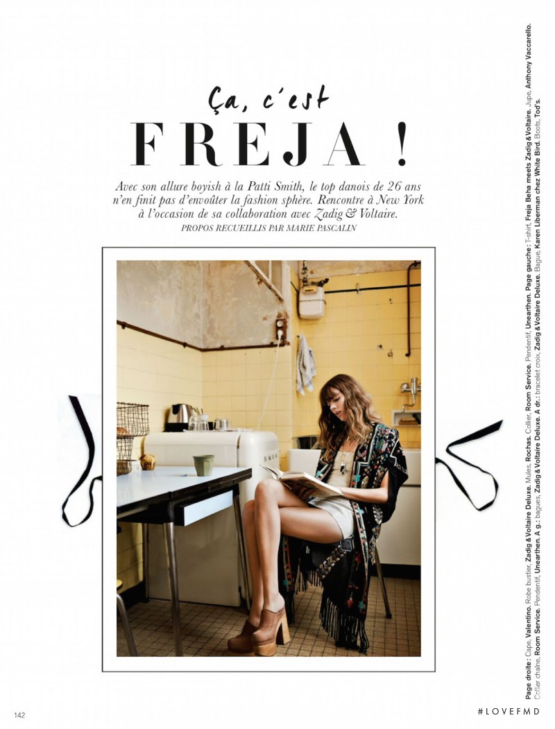 Freja Beha Erichsen featured in Rock & Folk, August 2014