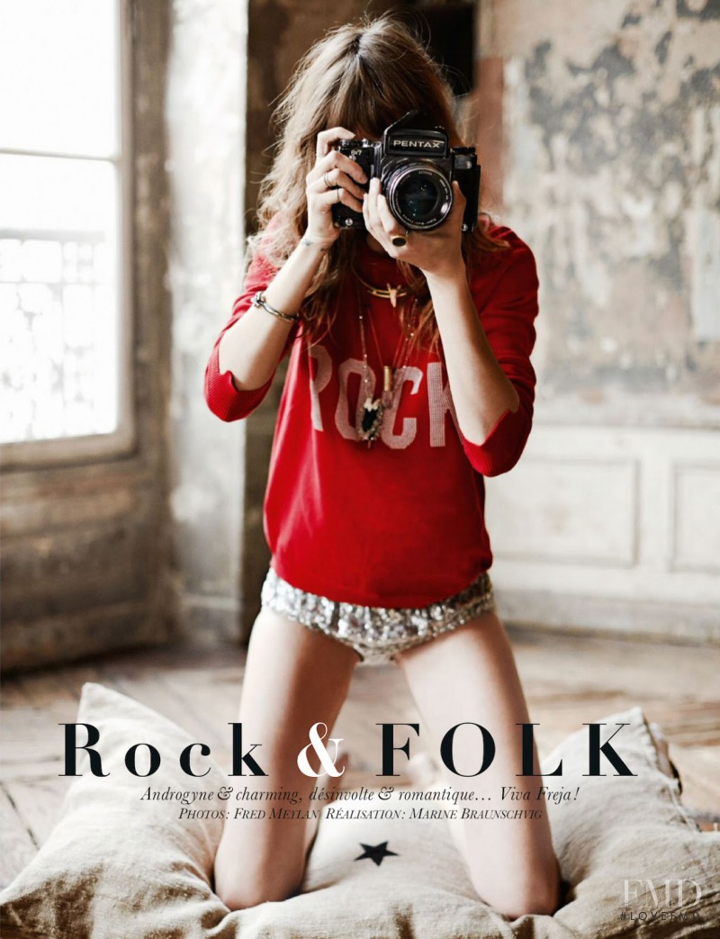 Freja Beha Erichsen featured in Rock & Folk, August 2014