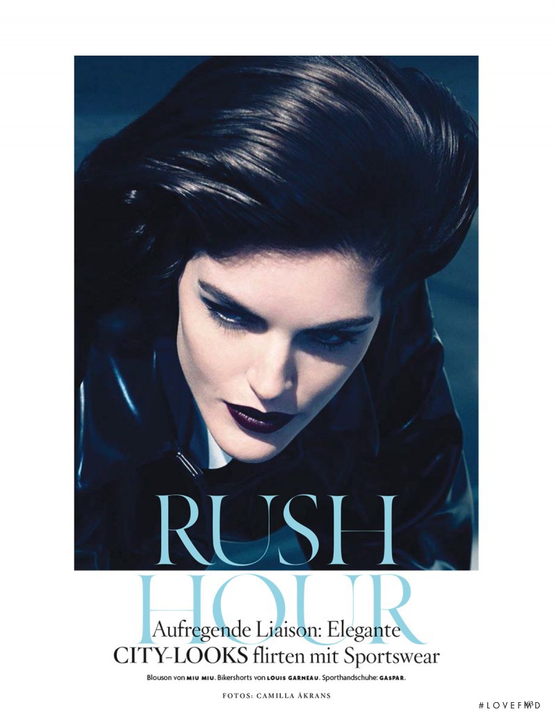 Hilary Rhoda featured in Rush Hour, August 2014