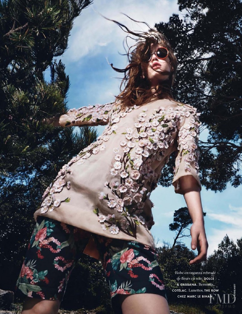 Hollie May Saker featured in Comme Une Fleur, July 2014