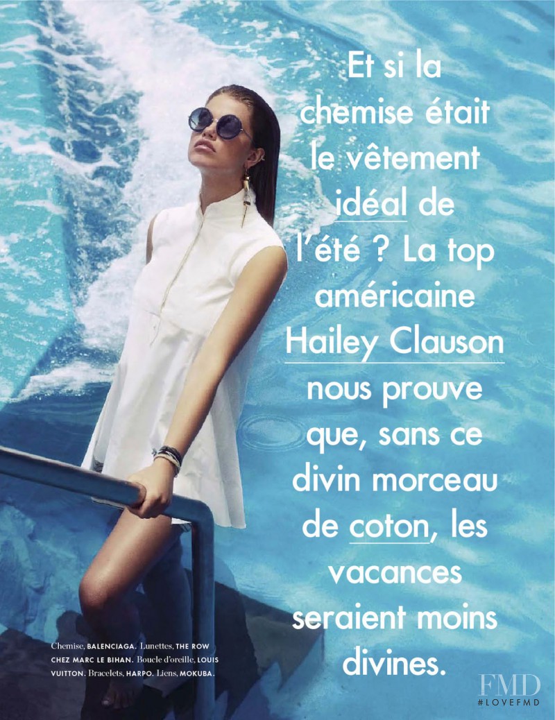 Hailey Clauson featured in La Chemise Du Soleil, July 2014