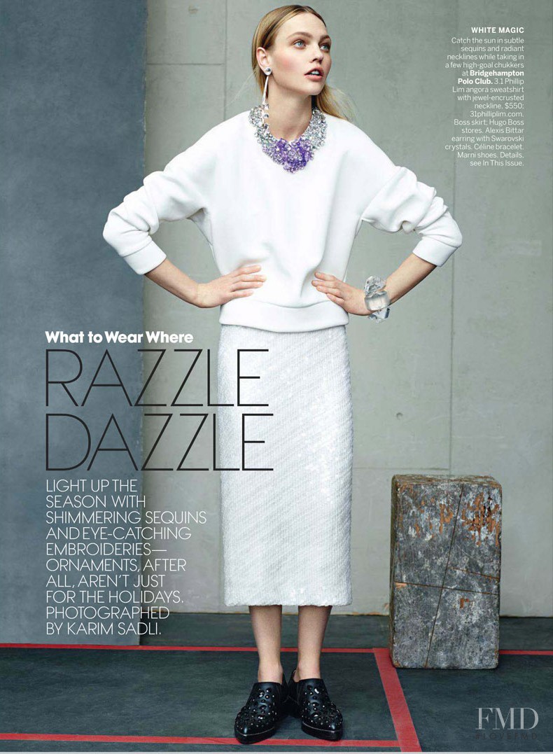 Sasha Pivovarova featured in Razzle Dazzle, July 2014