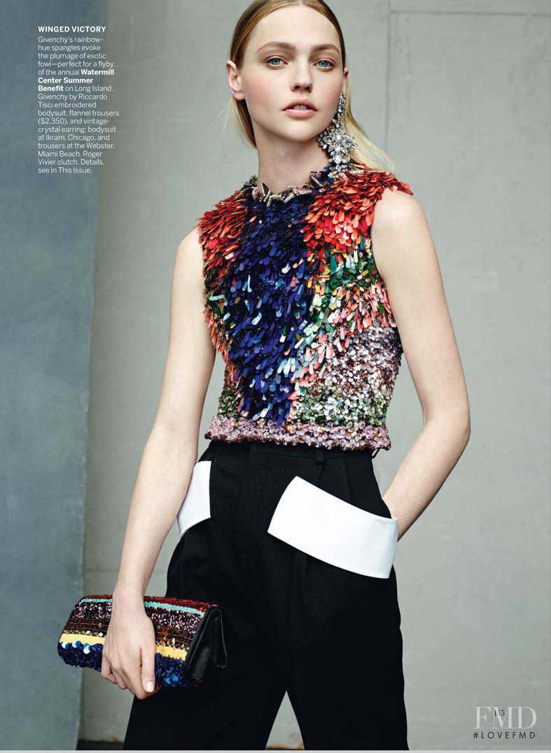 Sasha Pivovarova featured in Razzle Dazzle, July 2014