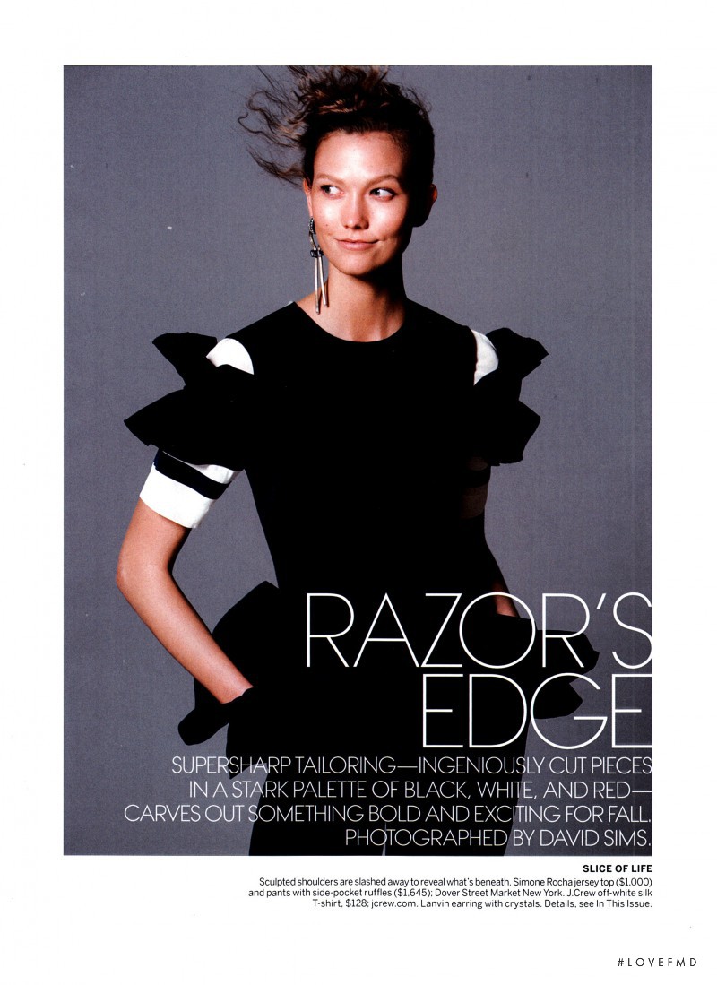 Karlie Kloss featured in Razor\'s Edge, July 2014