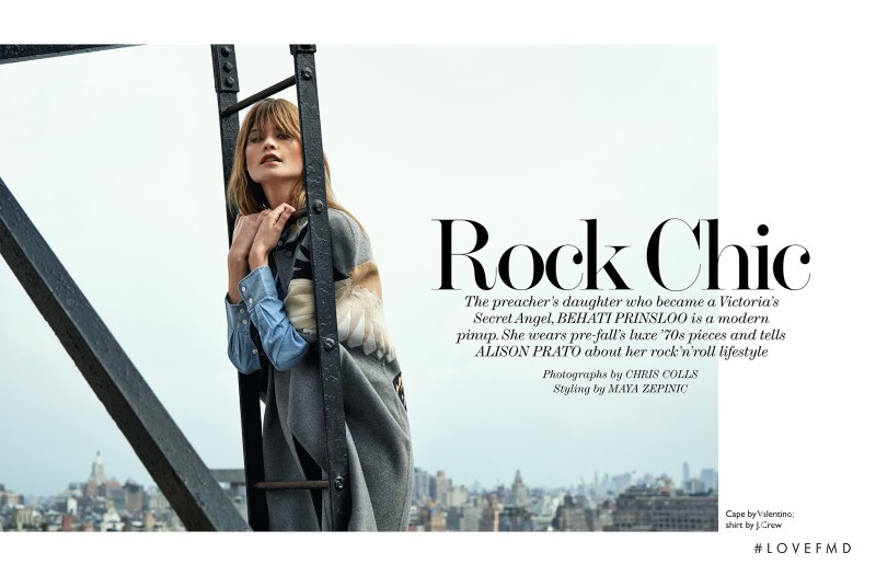 Behati Prinsloo featured in Rock Chic, July 2014