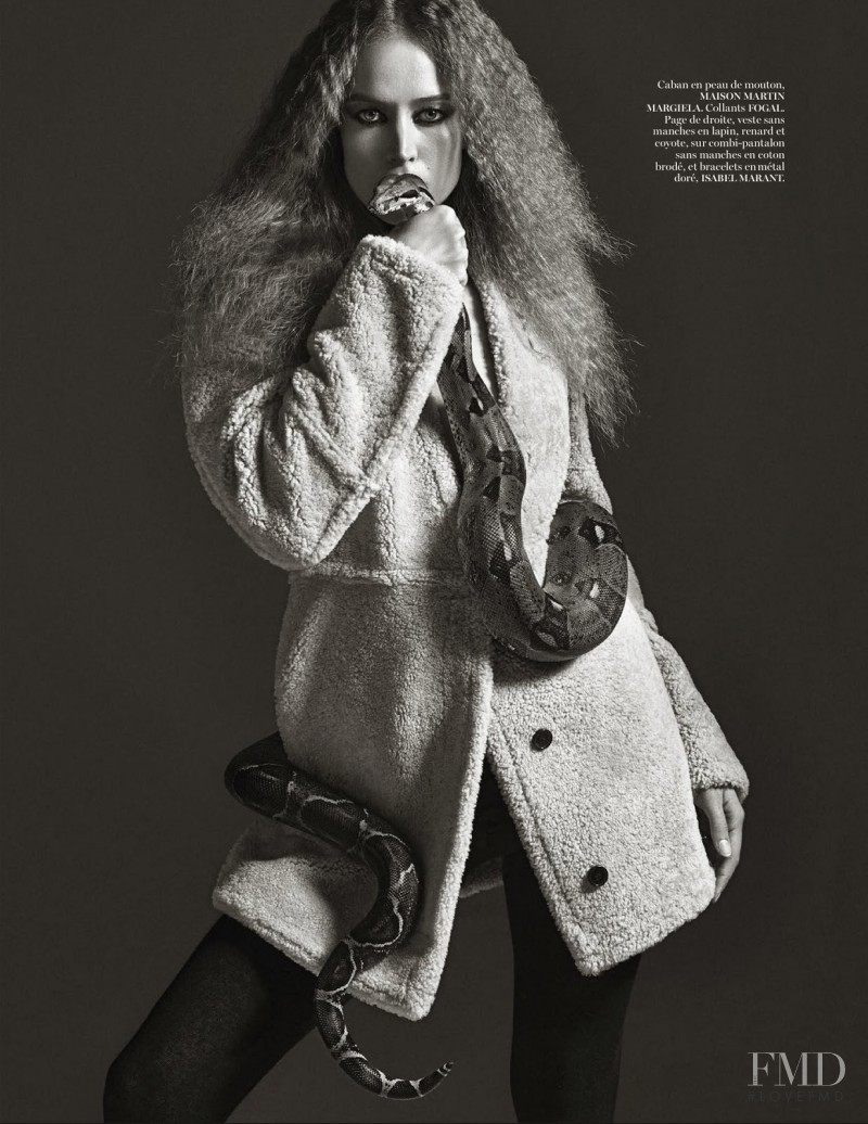 Raquel Zimmermann featured in Nouvelle Eve, August 2014