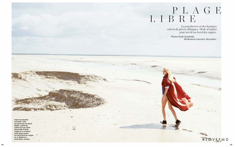 Lindsay Ellingson featured in Plage Libre, August 2014