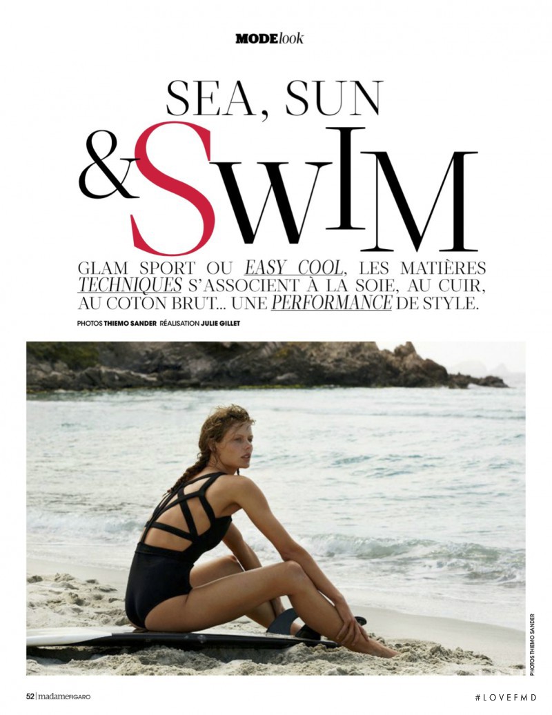 Marlijn Hoek featured in Sea, Sun & Swim, July 2014