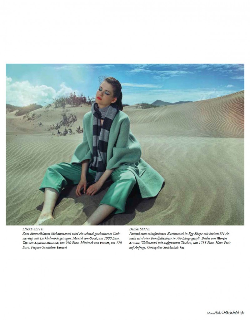 Isabelle Nicolay featured in Farb Stark, August 2014