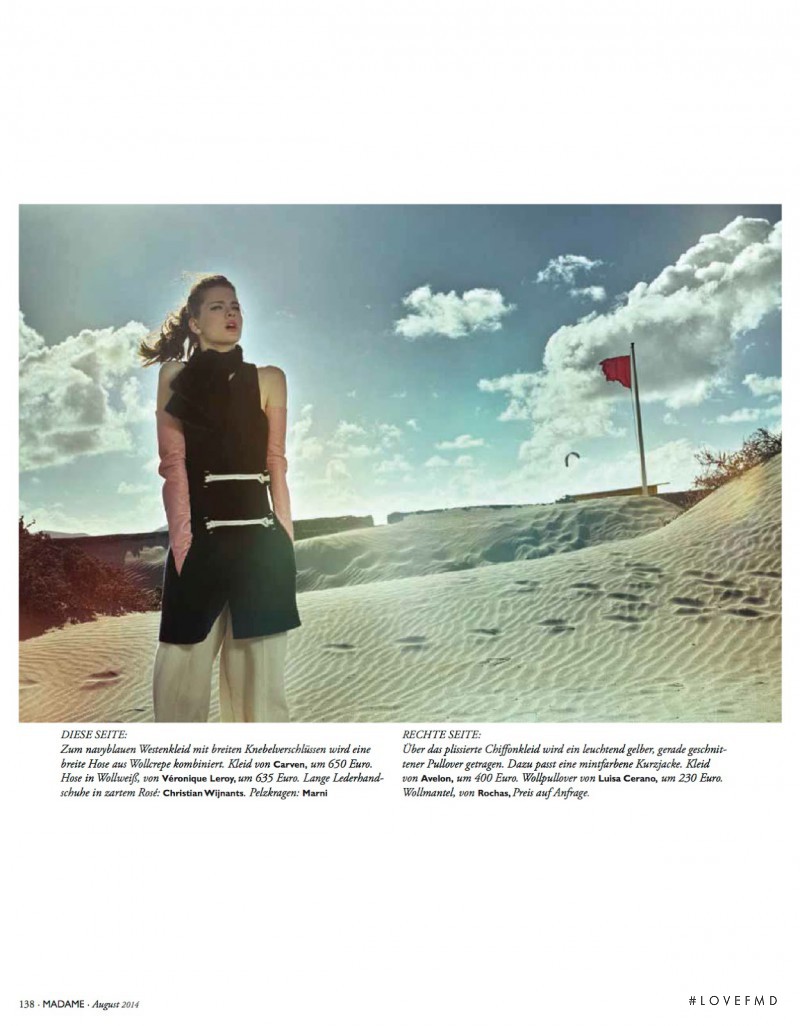 Isabelle Nicolay featured in Farb Stark, August 2014