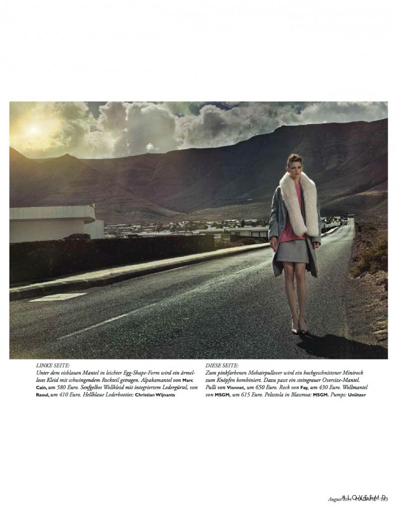 Isabelle Nicolay featured in Farb Stark, August 2014