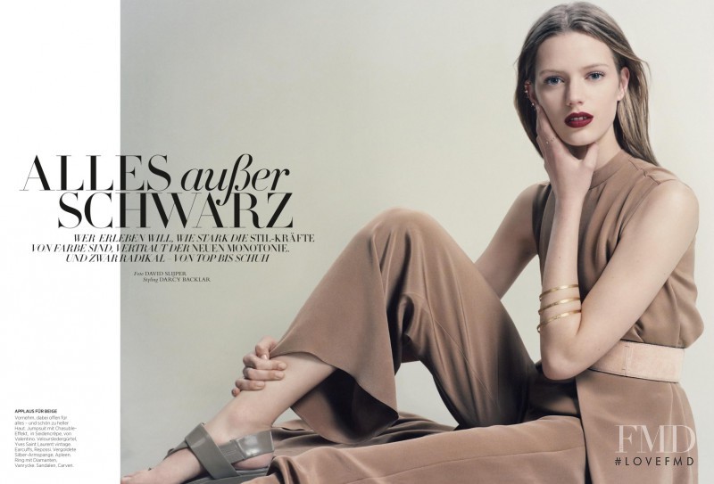 Esther Heesch featured in Alles Außer Schwarz, March 2014