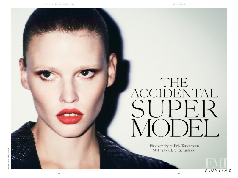 Lara Stone featured in The Accidental Supermodel, September 2014