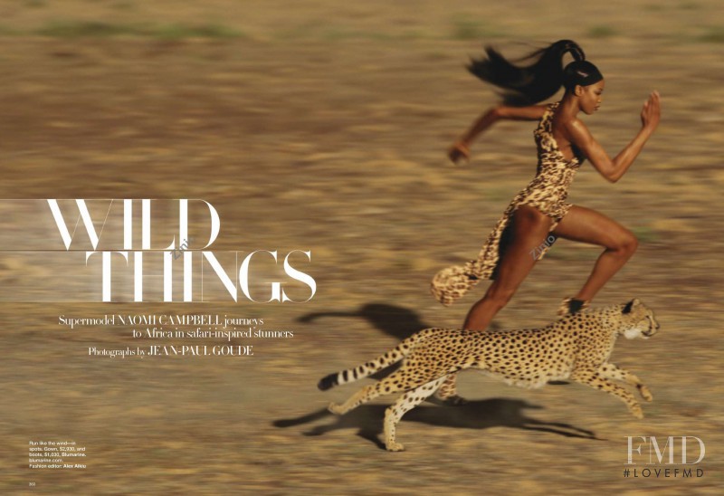 Naomi Campbell featured in Wild Things, September 2009