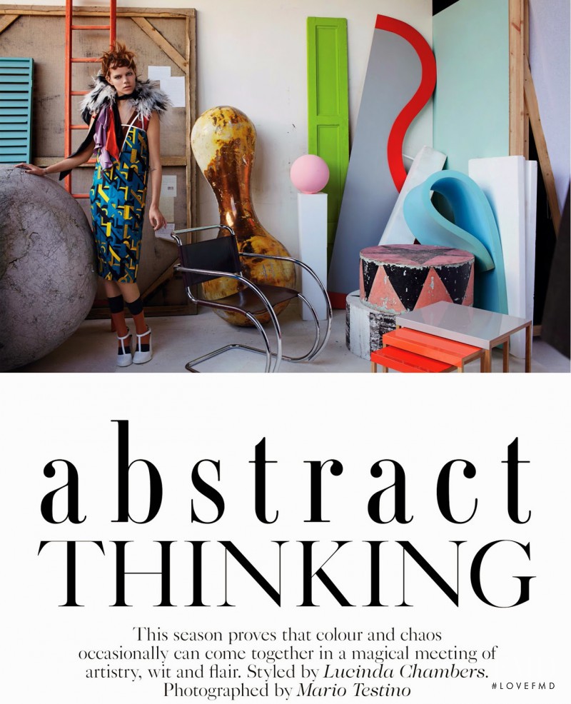 Freja Beha Erichsen featured in Abstract Thinking, September 2014