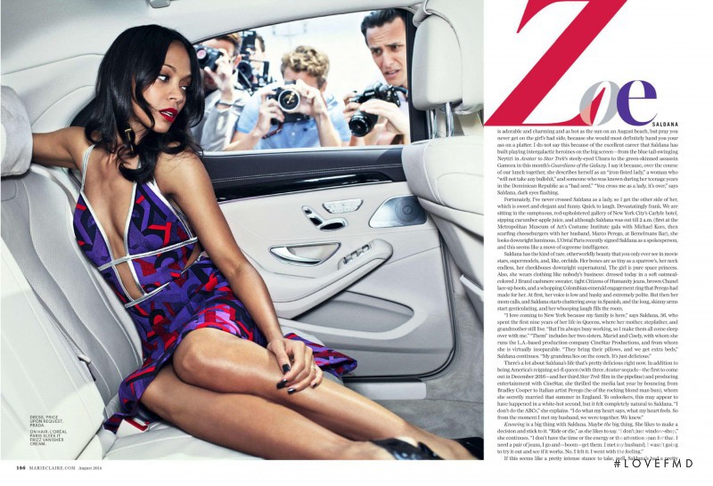 Zoe Saldana featured in All Eyes On, August 2014