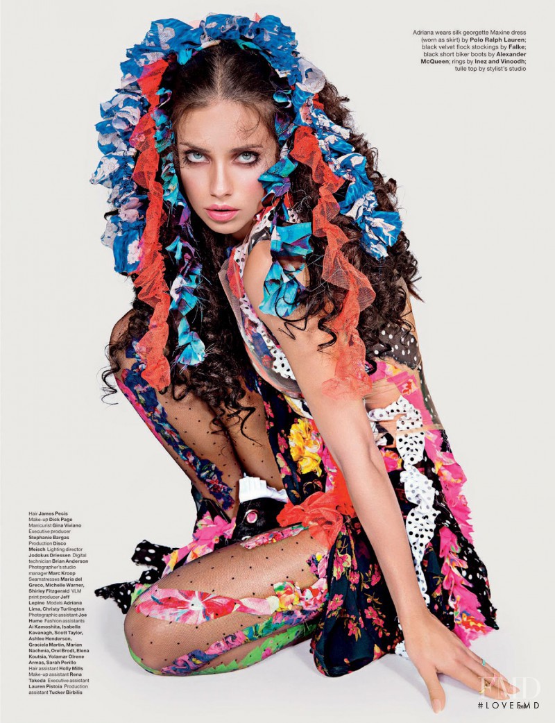 Adriana Lima featured in Ribbons, September 2014