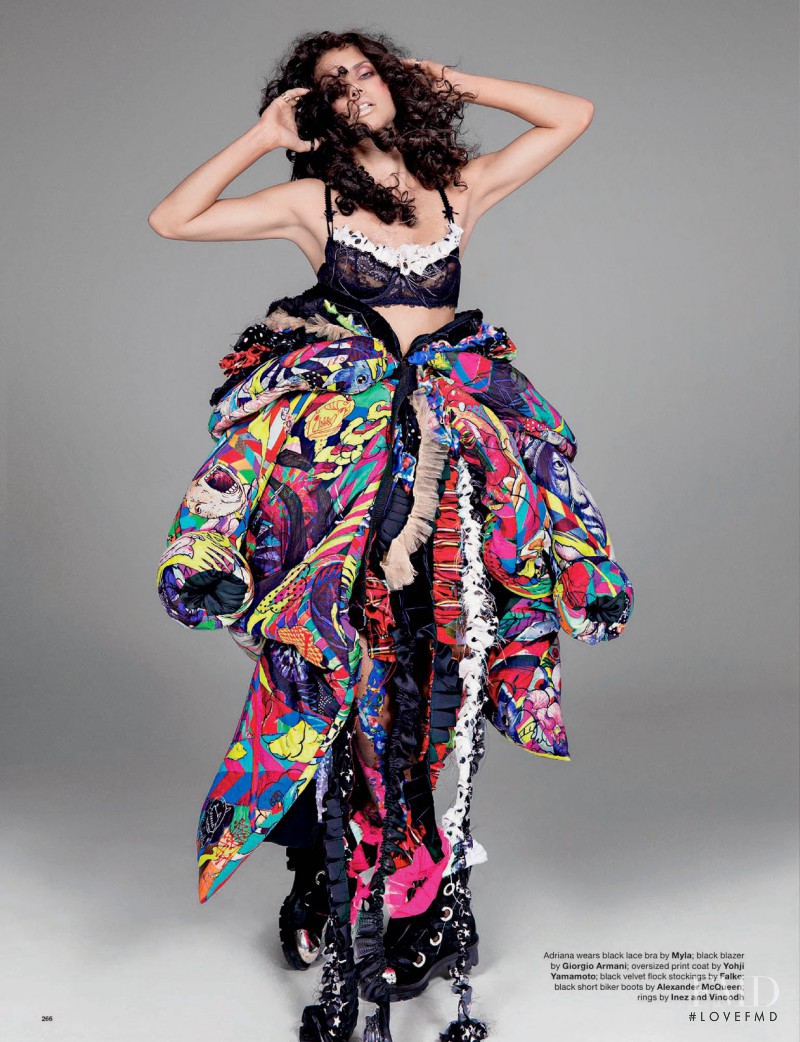 Adriana Lima featured in Ribbons, September 2014