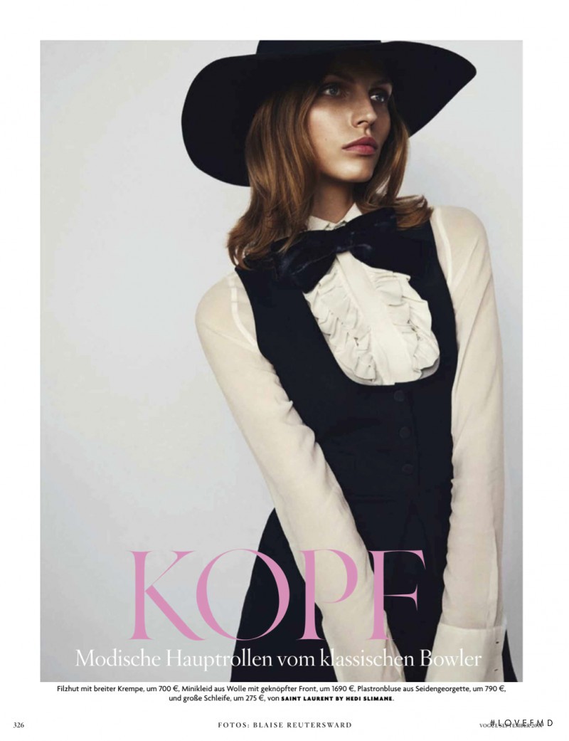 Karlina Caune featured in Kopfnote, September 2014