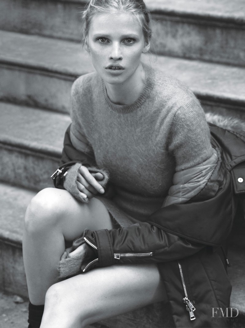 Lara Stone featured in Super Normal Super Models, September 2014