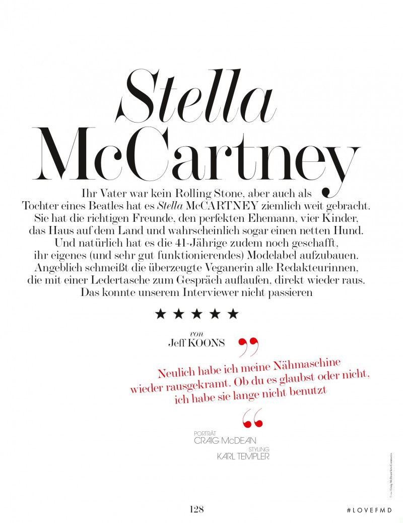 Stella McCartney, July 2013