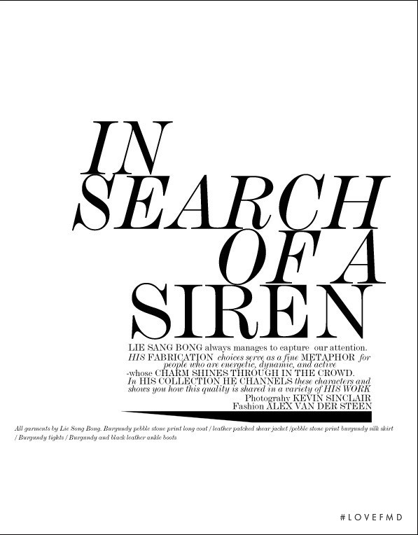 In Search Of A Siren, September 2012