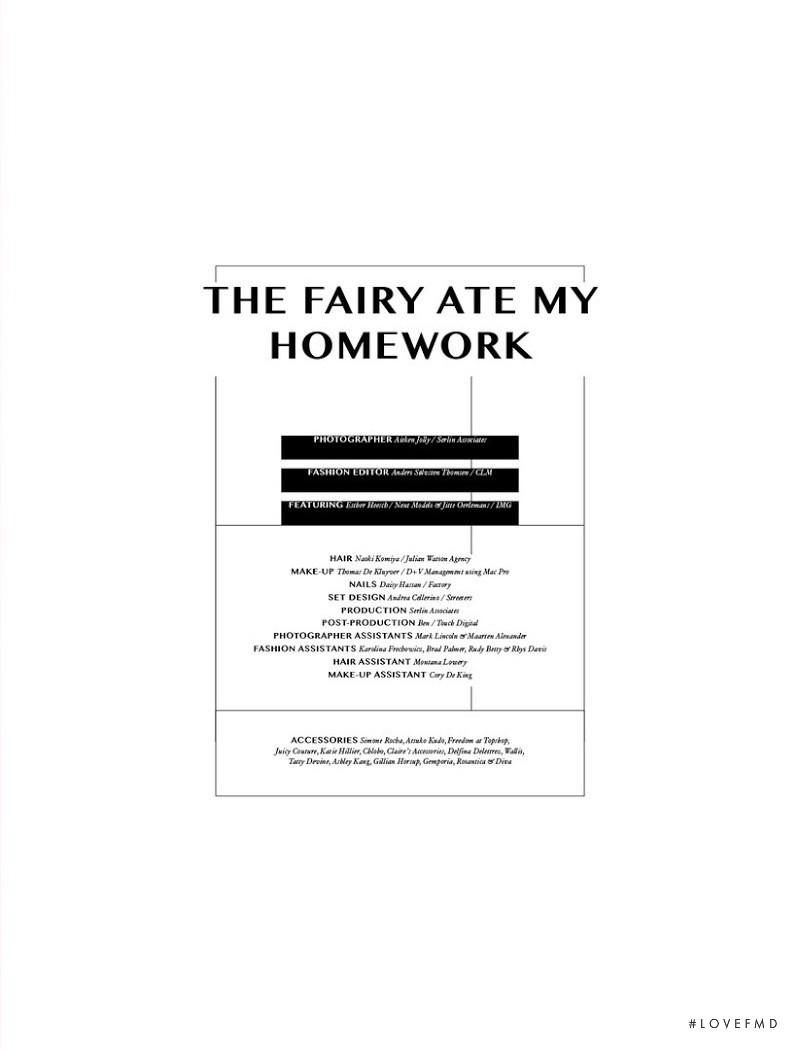 The Fairy Ate My Homework, September 2014